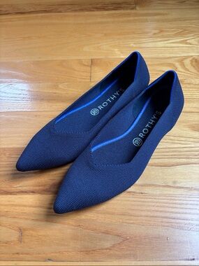 Rothy's Navy Pointed-Toe Flats
